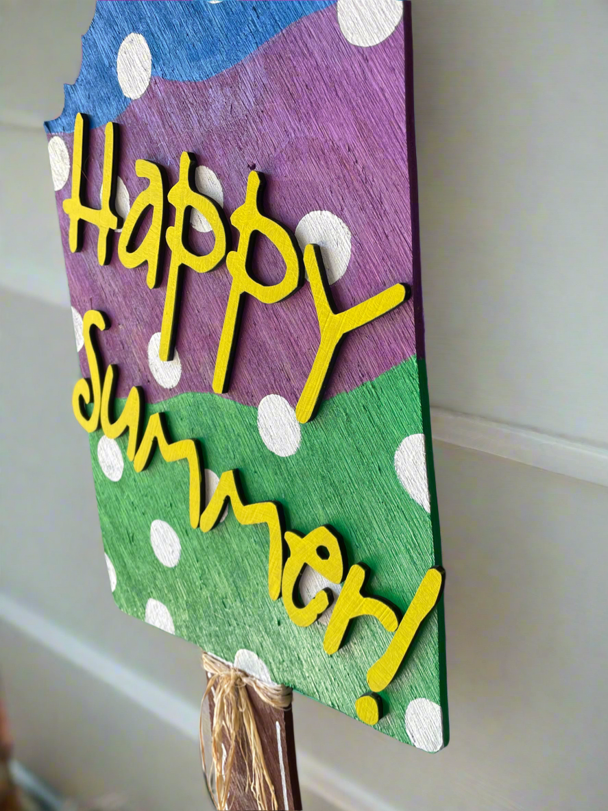 Popsicle Happy Summer Door Sign