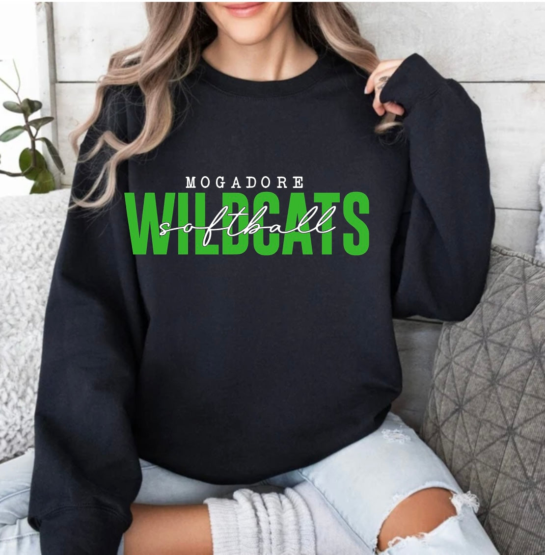 Mogadore Wildcats Softball Crewneck Sweatshirt