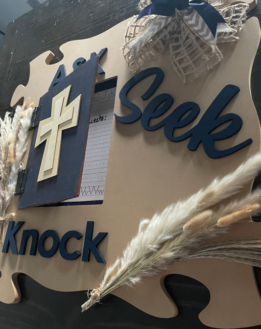 Ask Seek Knock Wall Decor
