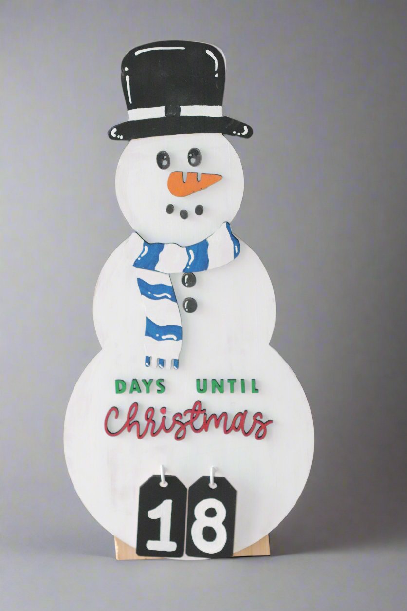 Countdown to Christmas Standing Snowman